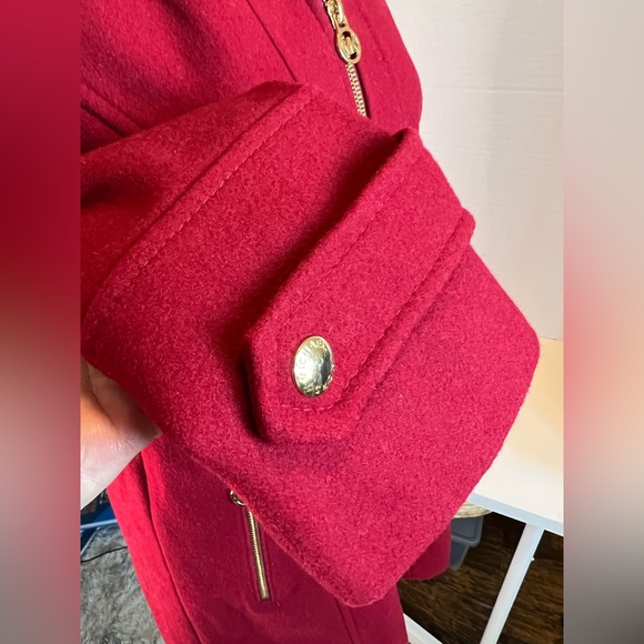 Michael Kors Red Wool Coat with Hood size 6P - Picture 9 of 14